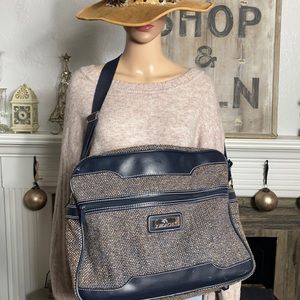 Gorgeous Vintage Jordache Tweed Travel Bag